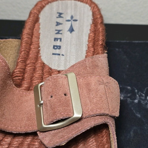 Manebi Nordic suede terracotta women's sandals like new
