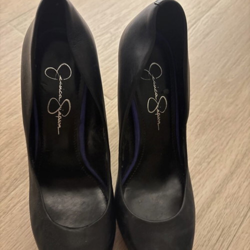Jessica Simpson back platform stilettos used, size 38, black
