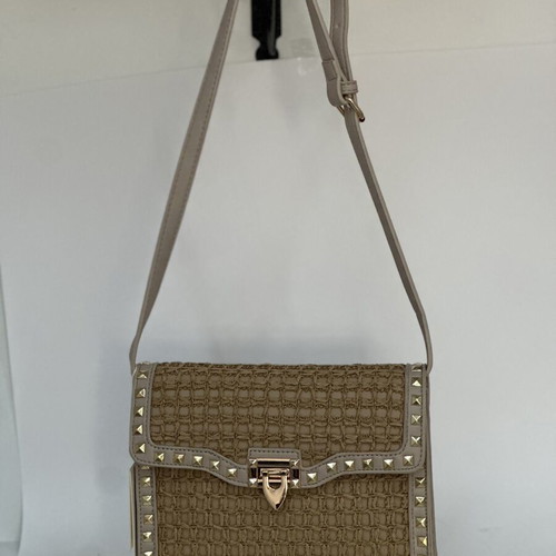 Bag to Bag Greece shoulder bag new, beige with straw texture