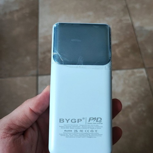 Powerbank 20000mah blue with built-in cables and flashlight new