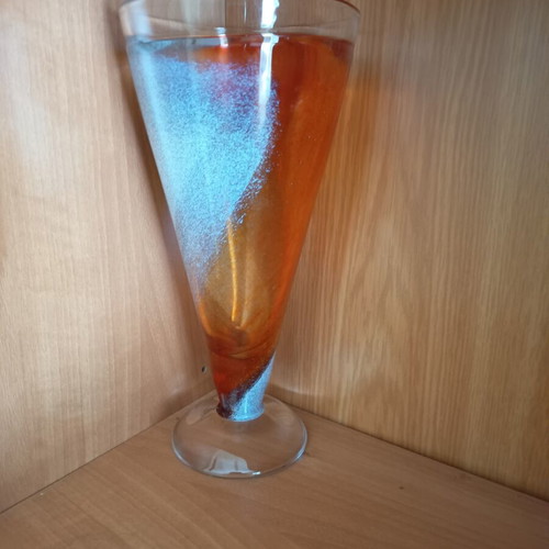 Kosta Boda Twister glass vase by Kjell Engman