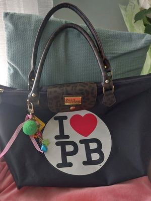 Paul's Boutique Betty Shopper Bag like new, black with leopard print details