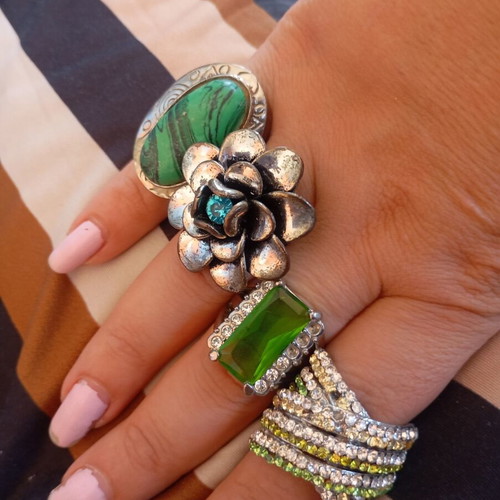 Statement rings set of 4 used, boho vintage style