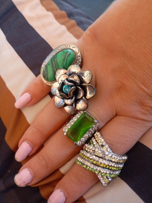 Statement rings set of 4 used, boho vintage style