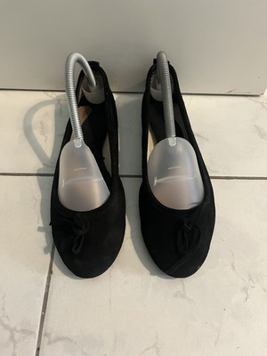 Leather ballerinas black size 38 used