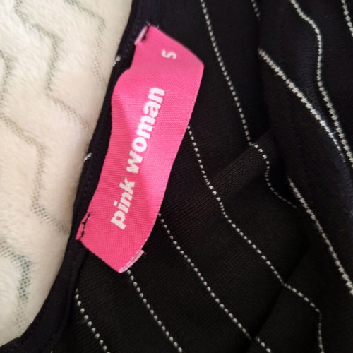 Pink Woman striped one-piece jumpsuit like new, size S