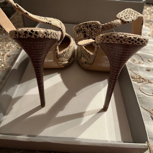 Migato women's sandals size 39 beige 100% leather new