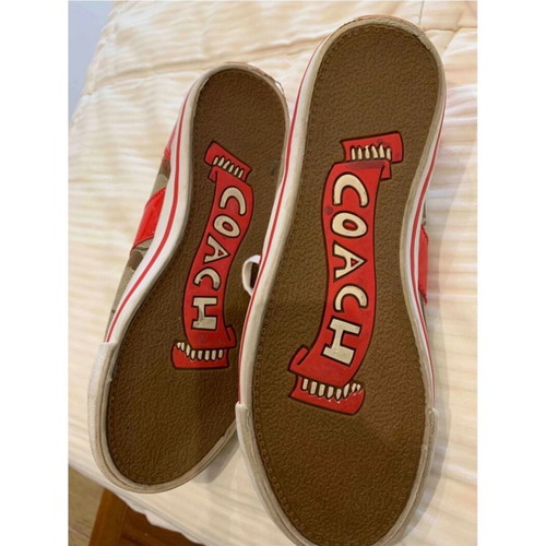 Coach trainers used, size 38, orange and red