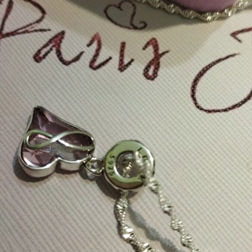 Silver chain necklace with silver heart pendant 925 new