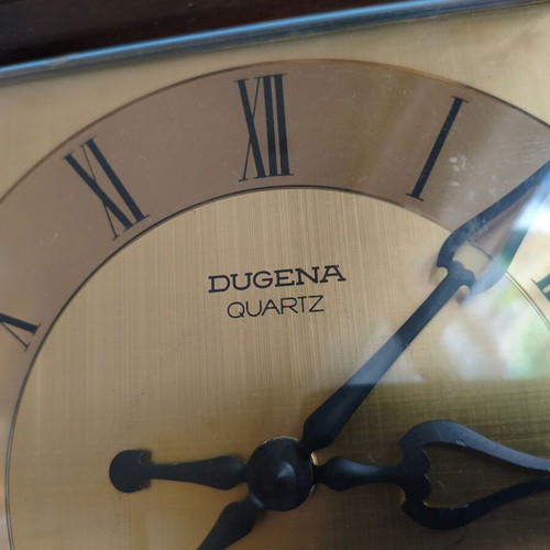 Dugena Melody Quartz Wall Clock Gold Octagonal with Roman Numerals like new