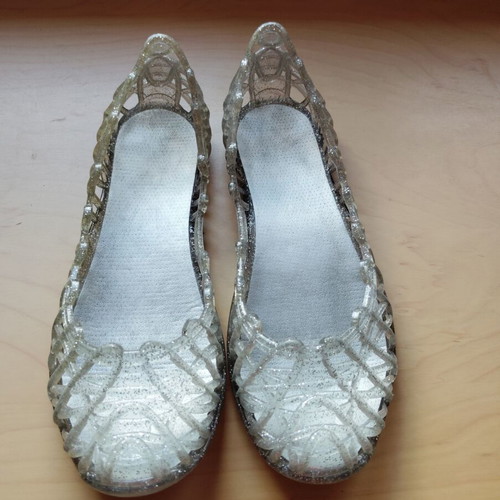 Silicone ballerina shoes for girl size 32 like new, gray