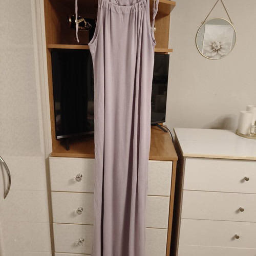 Dress long very elastic size XXL 44 16 purple like new