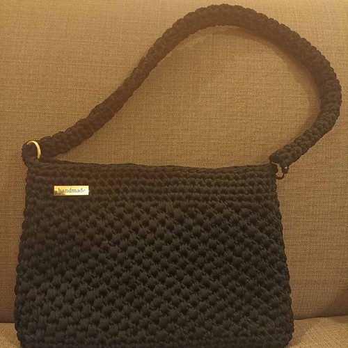 Handmade durable black shoulder bag new