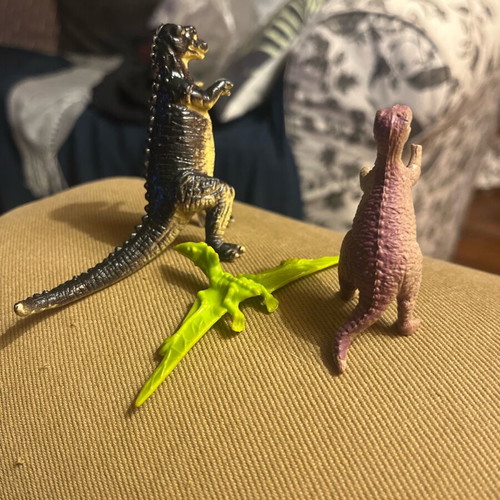 Dinosaur figures used, 1990