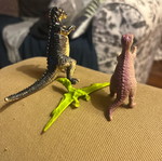 Dinosaur figures used, 1990