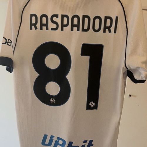 Ssc Napoli 23/24 Jersey Raspadori 81 Large Slim Fit like new