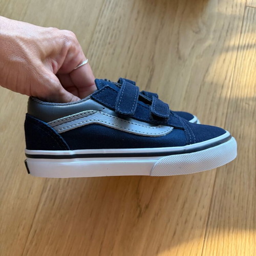 Vans shoes blue suede with velcro new, size 25