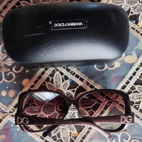 Dolce & Gabbana DG 6035 women's sunglasses used, brown oversized frame