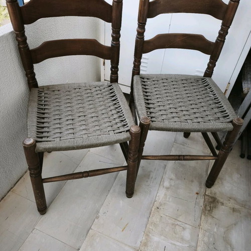 Wicker chairs used, set of two