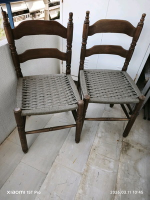 Wicker chairs used, set of two