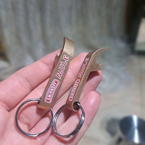 Mini Smirnoff Mule bottle openers keychain set of 2, new