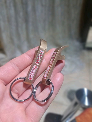 Mini Smirnoff Mule bottle openers keychain set of 2, new