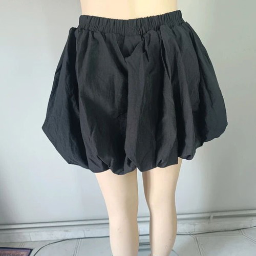 Black Mini Skirt Bubble Style New, Size S 36 8