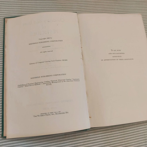 Chemistry and Uses of Pesticides book used, 1956, Elmer Ralph de Ong