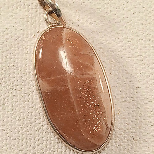Sunstone silver pendant new