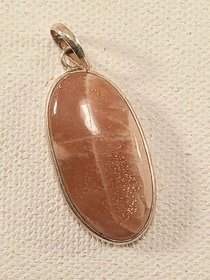 Sunstone silver pendant new