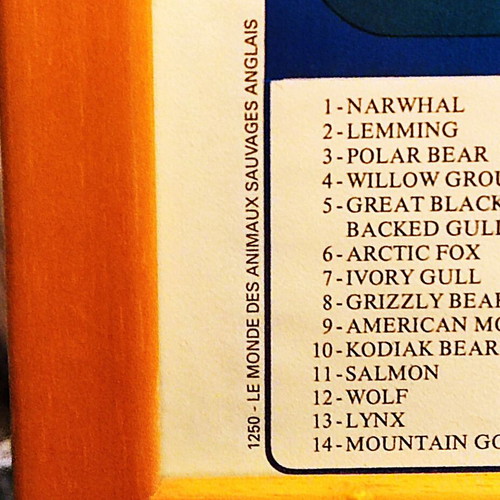 The World of Wild Animals Educational Poster like new, wooden frame