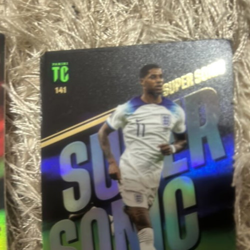Super Sonic Cards Salah and Rashford like new