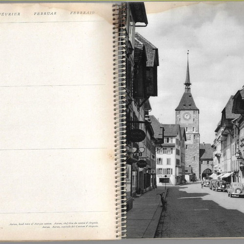 Agenda 1953 spiral-bound used diary with 60 images