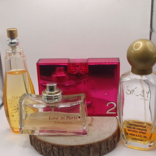 Vintage Perfume Collector Lot Gucci Rush 2 Nina Ricci Love in Paris Dolce & Gabbana Sicily used