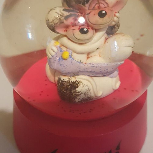 Diddl Water Globe I Love You used decorative snow globe with Diddl & Diddlina
