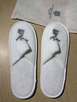 Poseidonio Hotel slippers new, size 41, white