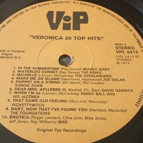 Veronica 20 Top Hits vinyl record used