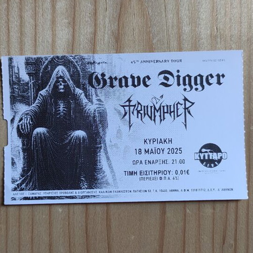 Grave Digger ticket like new, 18 May 2025, Kyttaro