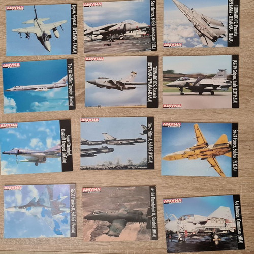 Collectible cards warplanes defense & diplomacy 2004 used, 39 pieces