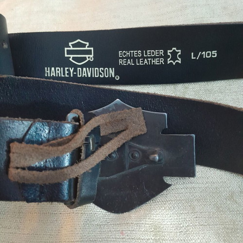 Harley Davidson motorcycle belt used, genuine leather