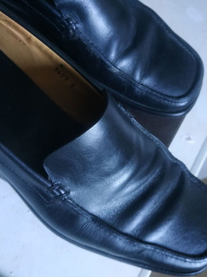 Men's leather Premiata moccasins used, size 42.5, black