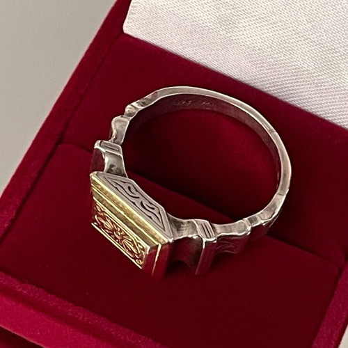 Gerochristo Classic Ring in 18K Gold and Sterling Silver like new