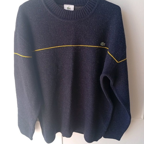 Lacoste sweater used, wool-acrylic, size L, blue