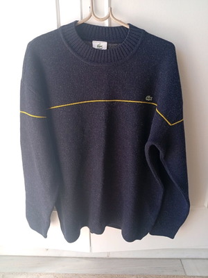 Lacoste sweater used, wool-acrylic, size L, blue