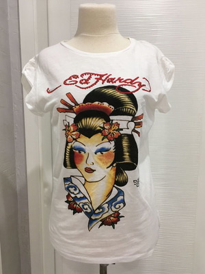 Ed Hardy t-shirt Women Geisha M white new