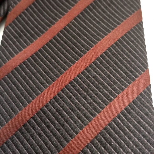 ZARA Man Tie like new, classic striped design in dark blue and brown