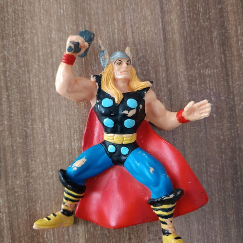 Thor Marvel figure used, 11cm height with Marvel stamp
