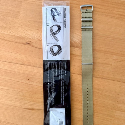 Nato Strap Style Premium Khaki 21mm - 22mm like new