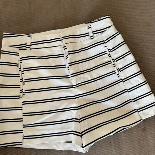 Striped women's shorts used Star Body H, black and white, size S