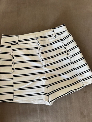 Striped women's shorts used Star Body H, black and white, size S